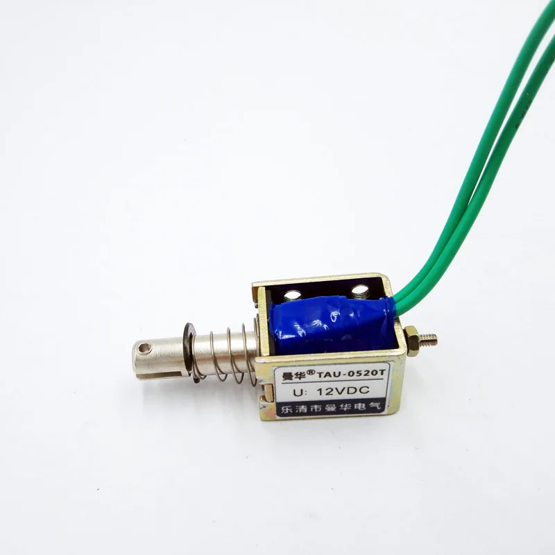DC 12V 24V Push&Pull Type Frame Electromagnet Travel Distance 10mm Keepping Force 400g Solenoid 0520T with Adjustable Nut