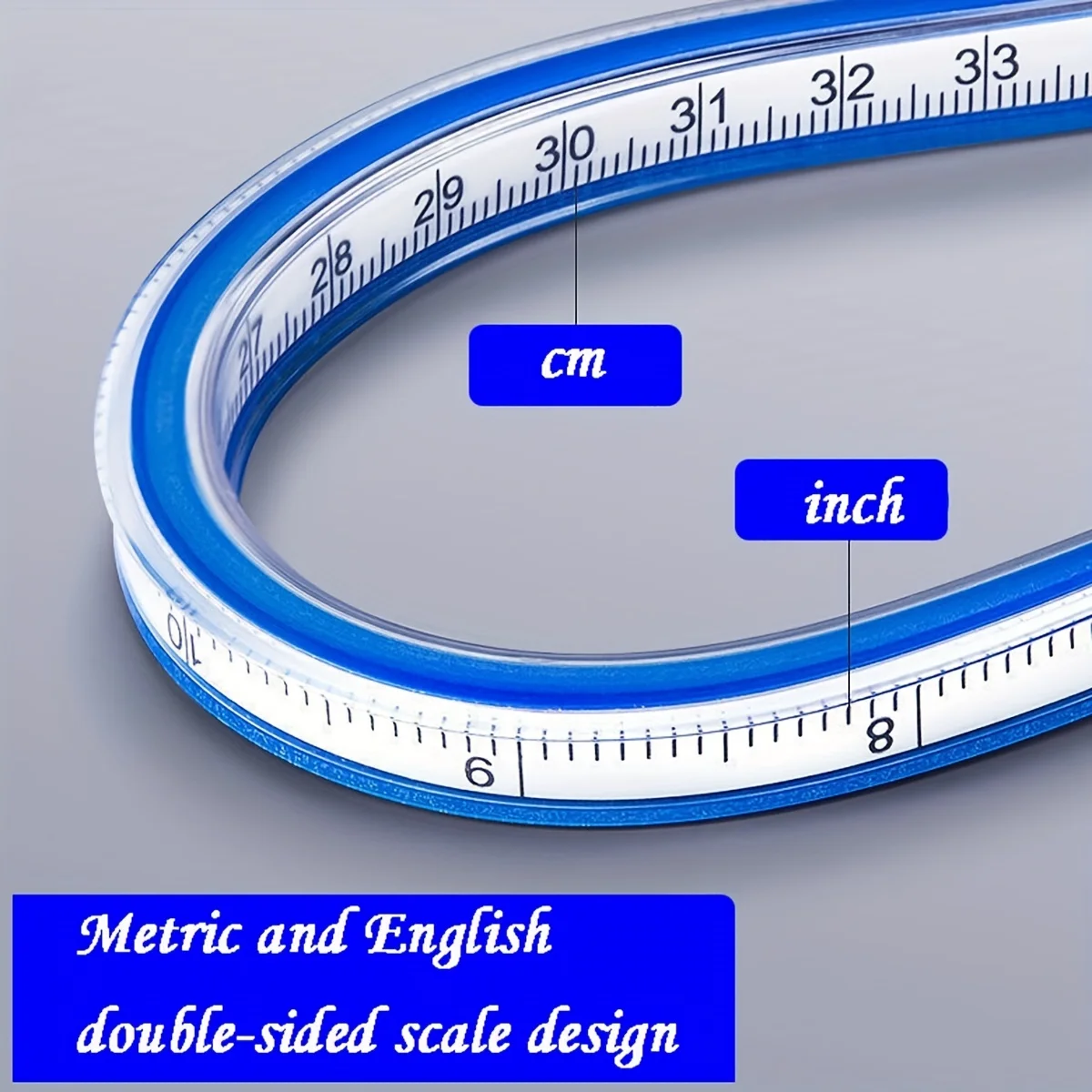 

1pcs Flexible Curve Ruler Drafting Drawing Tool Serpentine Plastic School office supplies 30cm