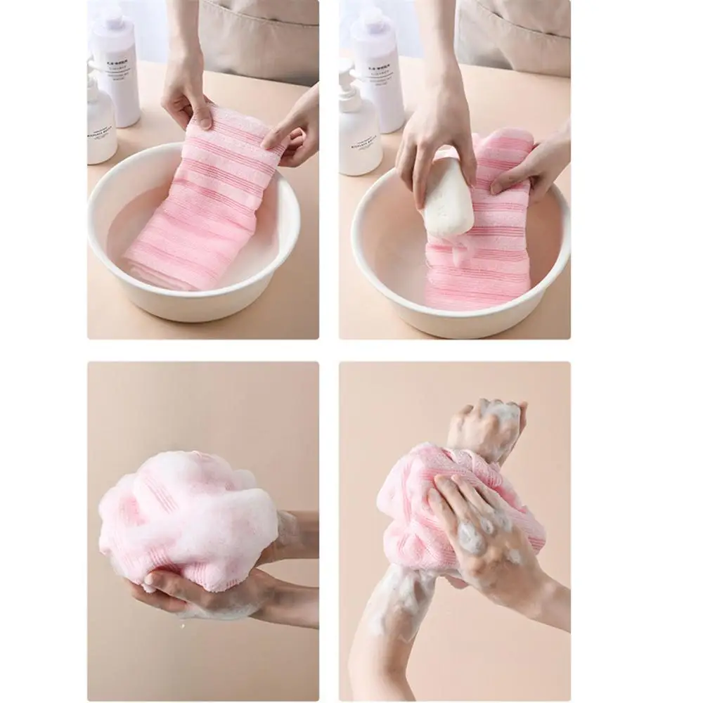 Smooth Skin Cleaner Massage Body Rub Back Scrubber Exfoliating Bath Towel Shower Scrubber Washcloth