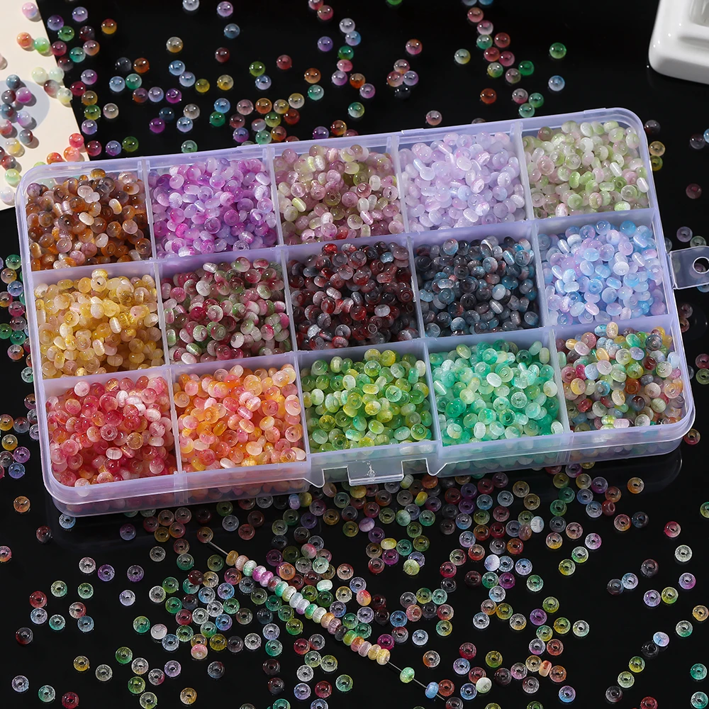 100 Teile/los 4mm Glas Imitation Cat Eye Runde Perlen für Handgemachte Herstellung Von Schmuck DIY Armband Halskette Zubehör – Detail 9