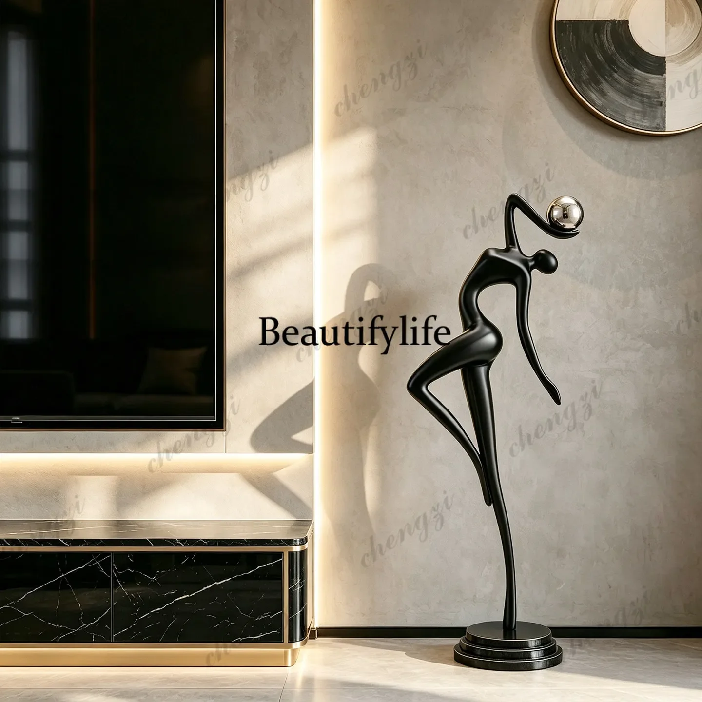 DD182  Italian minimalist art sculpture vertical height ornament living room entrance entrance niche light luxury high-end human