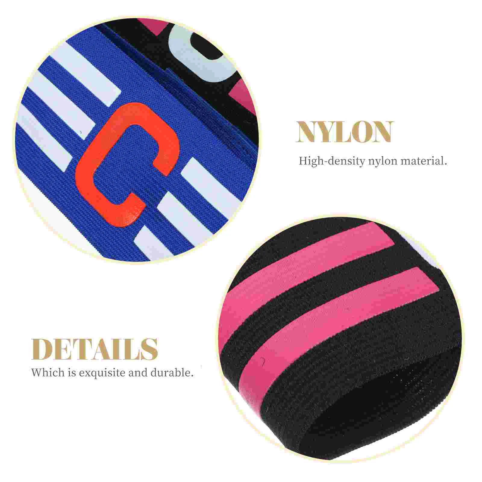 3 Pcs Football Match Captain Armband Portable Sports Armbands Soccer Baseball Signs For Nylon Practical Adjustable