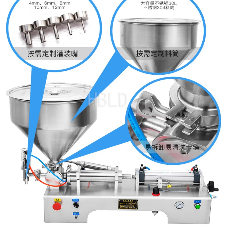 

Semi Automatic Lotion Cosmetic Filling Machine Water Beverage Honey Cream Piston Paste Packaging Machine