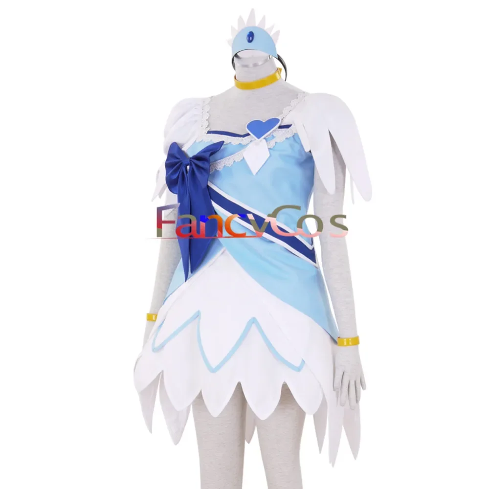 Anime Dokidoki! PreCure DokiDoki Pretty Cure Diamond Rikka Hishikawa Girls Party Dress Cosplay Costume Halloween Carvinal image 2