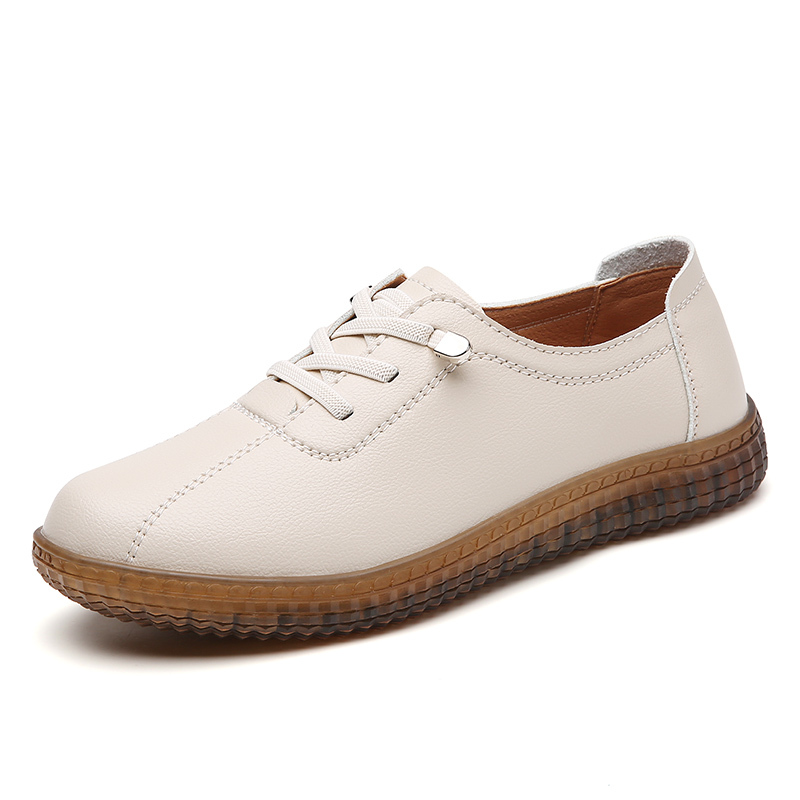  New 100% Genuine Leather Fashionable Casual Walking Loafers And Lightweight Sports Shoes For Women 