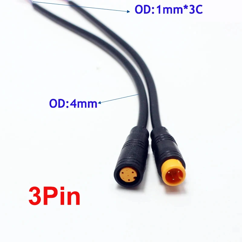 1 paio M8 2 3 4 5 6 Pin bicicletta elettrica Butt Plug connettore linea di cablaggio Scooter cavo freno Pluger segnale di collegamento sensore 20CM
