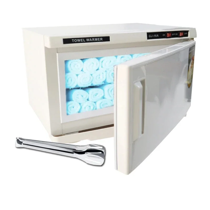 UV Sterilizer Large Capacity Towel Warm Hot Towel Cabinet Facial Spa Massage Salon Hotel Gym Barber Sterilizer 16L 2 in 1