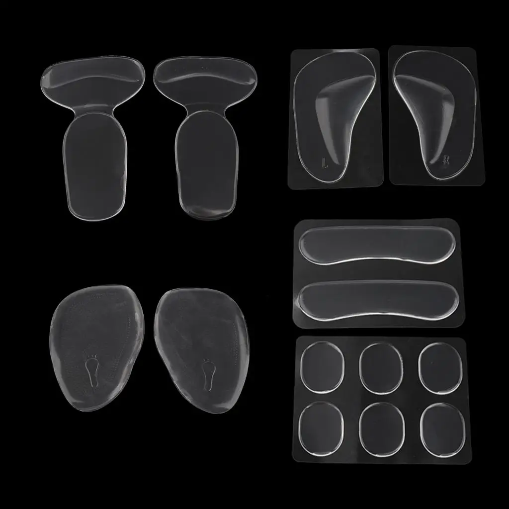 14pcs/Set Pads Cushion Foot Forefoot Arch Pads Transparent for