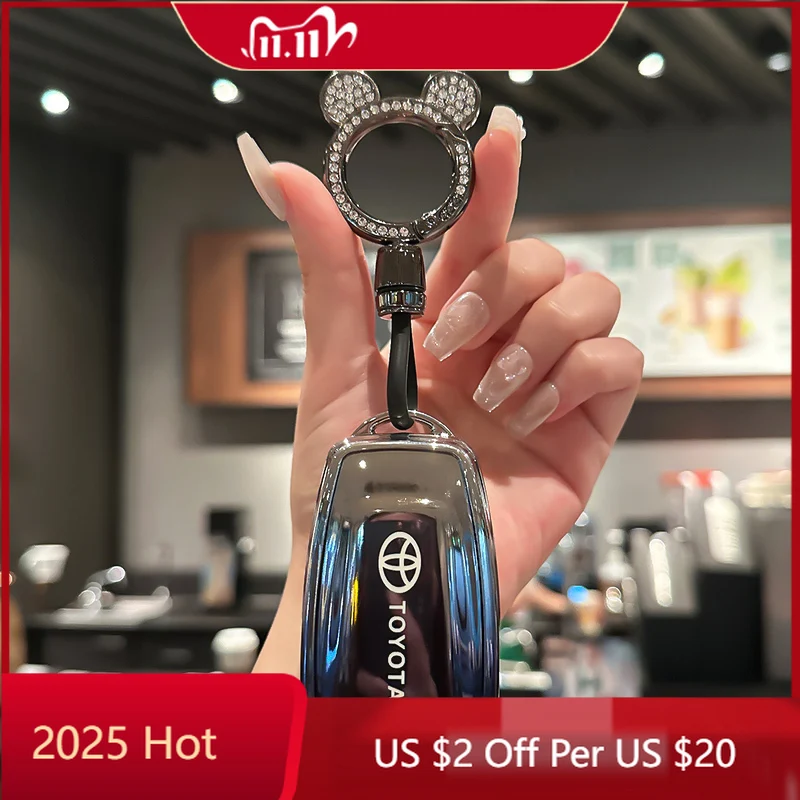 

Колпаки-концентраторы, модный чехол из ТПУ для автомобильных ключей, автоаксессуар для Toyota Corolla Hybrid 2021, Rav4 Land Cruiser Prado Camry Highlander P