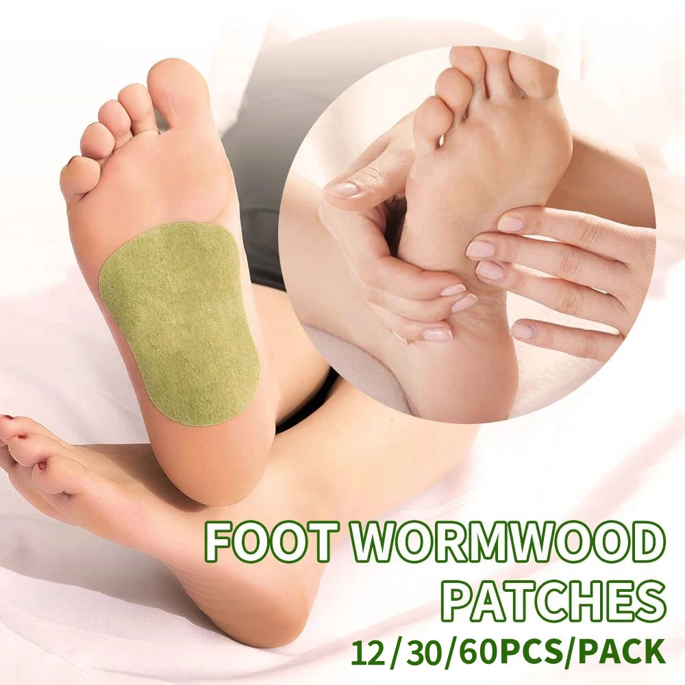 12/30/60pcs Natural Herbal Foot Pads with Wormwood Extracts for Deep Cleansing for Foot Care and Relaxation