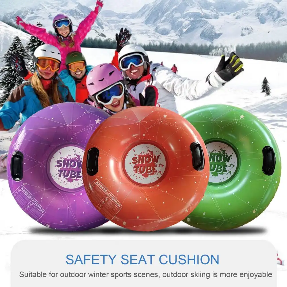 90cm Snow Sledge Sleigh Children's Tubing Winter Sled Ski Accesories Skiing Ring Pad Sports Thickened Inflatable Ski Circle