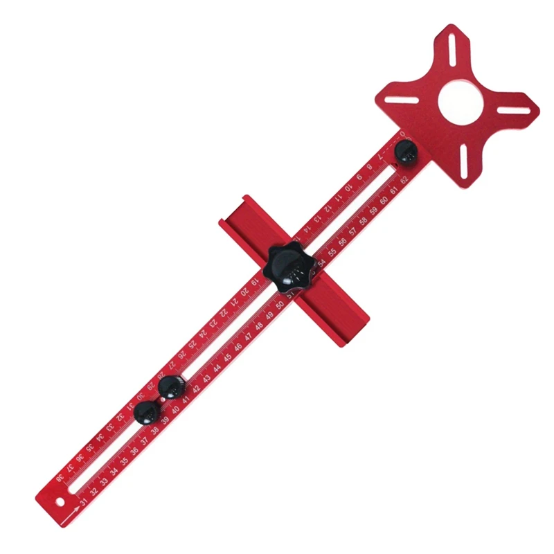 

B-T Woodworking Aluminum Alloy Trimming Machine Base Backrest Metric Milling Circle Locator Round Hole Slot Locator