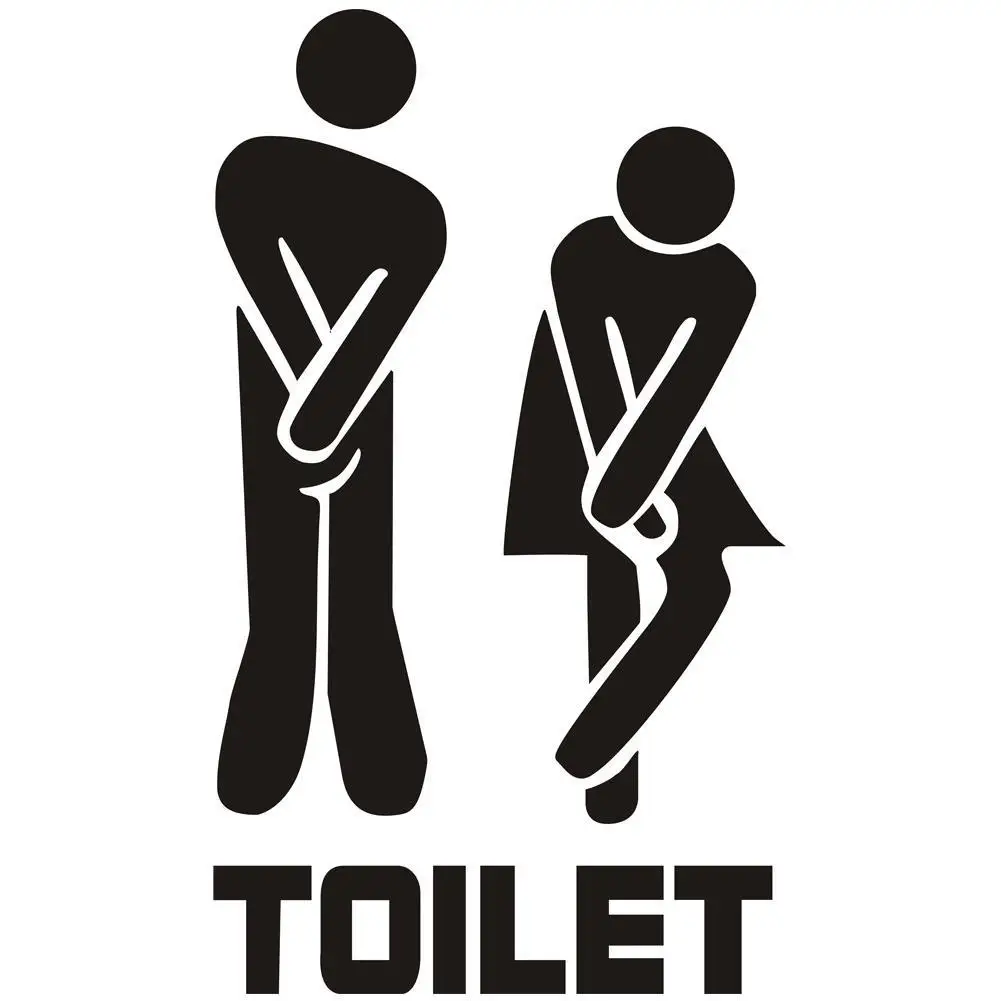 Diy Removable Man Woman Wall Sticker For Washroom Toilet Bathroom Wc Sign Door Accessories Home Decor For Living Room Home Q3a1