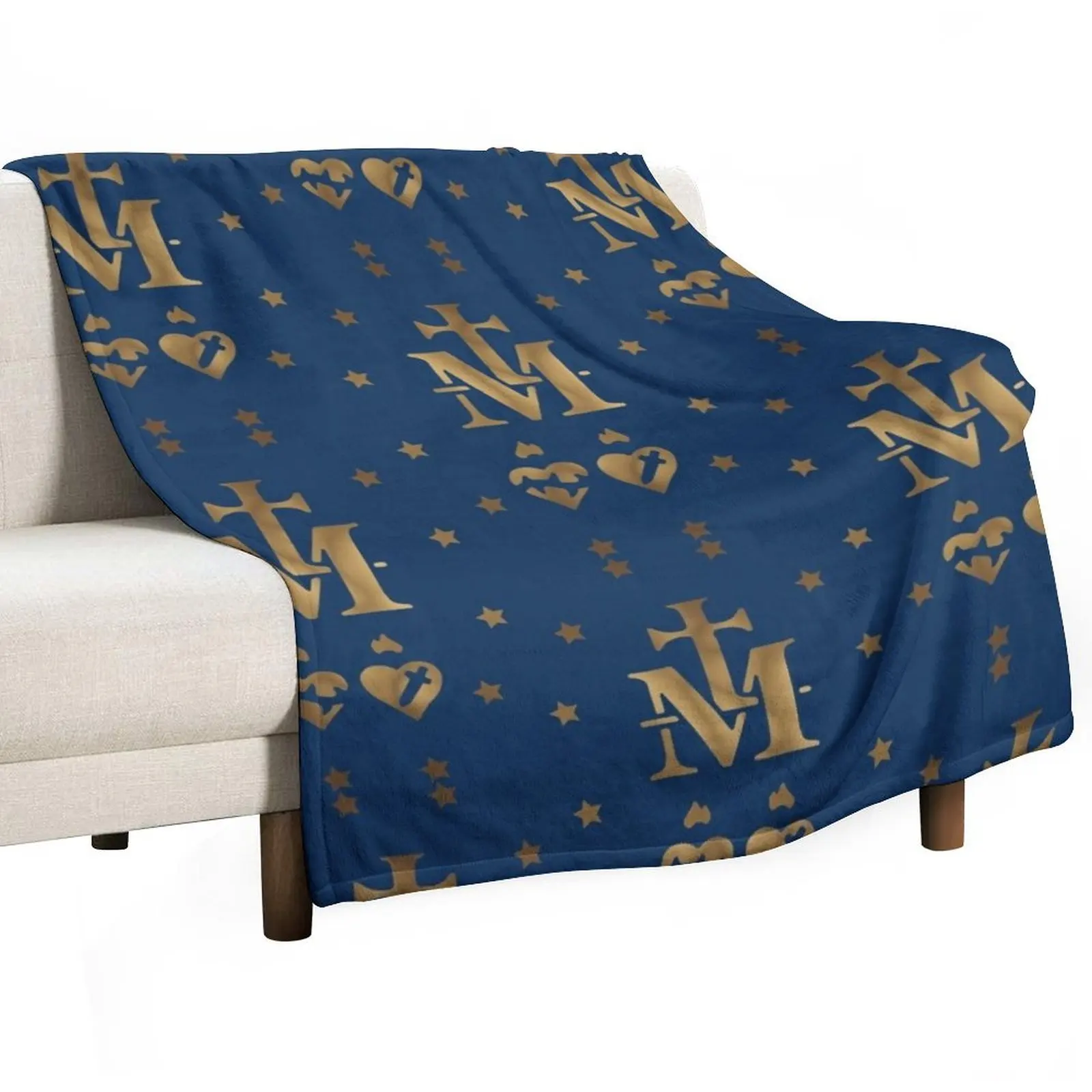 Miraculous Medal (M??daille miraculeuse) Medal of Our Lady of Grace Throw Blanket Custom Soft Luxury Throw Blankets