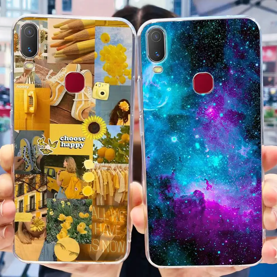 6.35 "ل Vivo Y11 2019 حافظة مقاومة للصدمات سيليكون واضح غطاء الهاتف زهرة لينة الوفير ل Vivo 1906 Y11 2019 VIVOY11 Y 11 Fundas