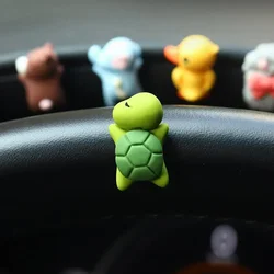 6pcs/1pcs Cute Car Ornaments Car Center Console Display Screen Car Interior Decorations Little Turtle Cute Pendant Doll Girl