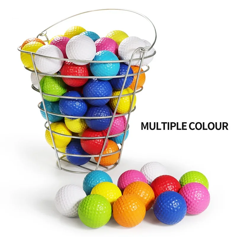 New Elastic Indoor Golf Soft Game Balls 42MM Golf PU Ball Training Practice Elastic Foam Golf Sponge Rubber Balls Capsules Aids