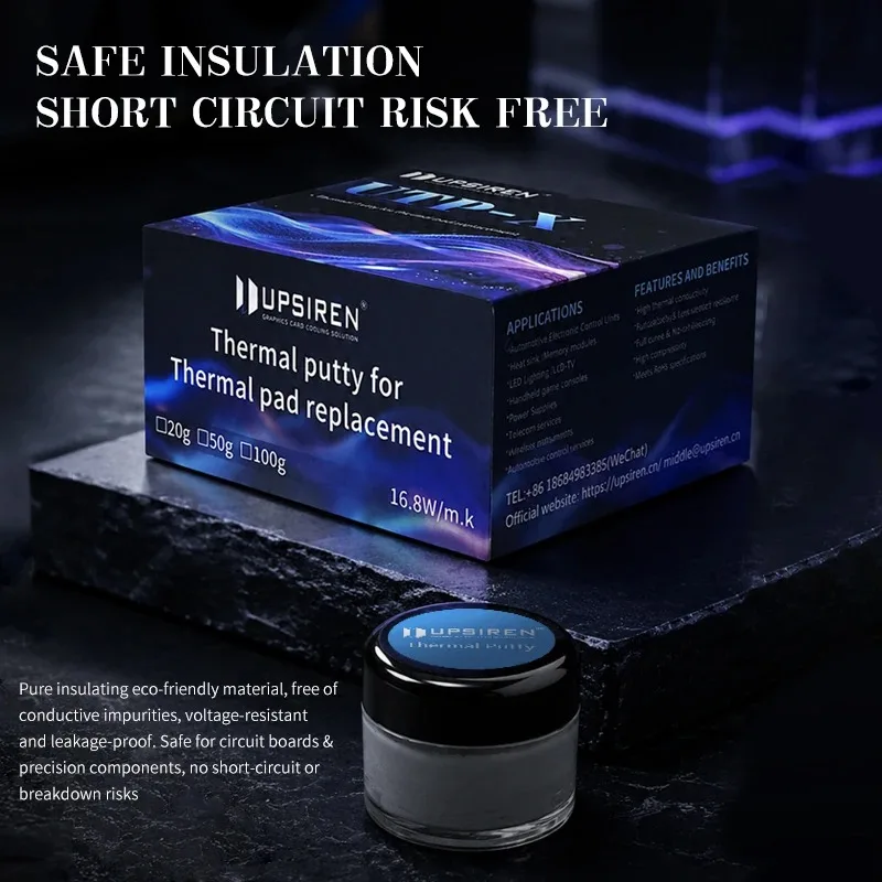 UPSIREN UTP-X Thermal Putty 16.8W/mK Anti-counterfeit Thermal Mud Replace Thermal Pad GPU CPU Cooling