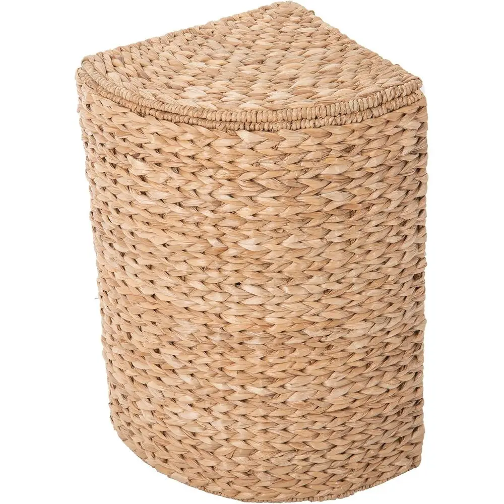 

Корзина для белья в форме пирога из морской травы со съемным вкладышем и крышкой - натуральный декоративный стиль - форма пирога для удобного хранения