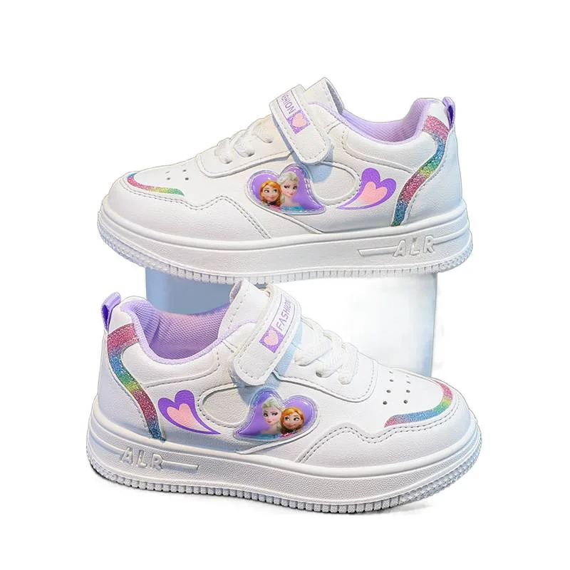 

Disney first walkers Girls Fashion Student Board shoes Non-Slip Sole children Casual Shoes Frozen Elsa New cartoon Sneakers