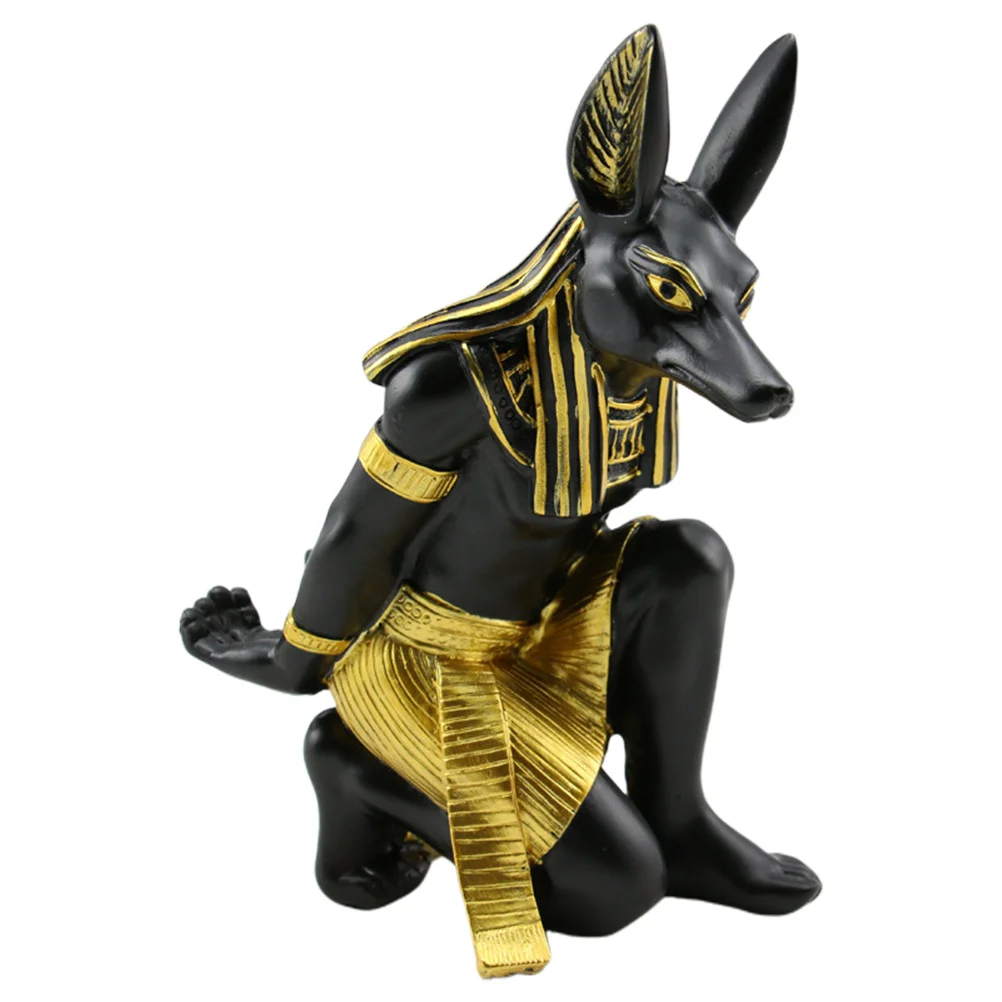 

2Pcs Exquisite Anubis Design Wine Rack Resin Craft Practical Home Bar Party Decorative Stand Resin Wine Rack