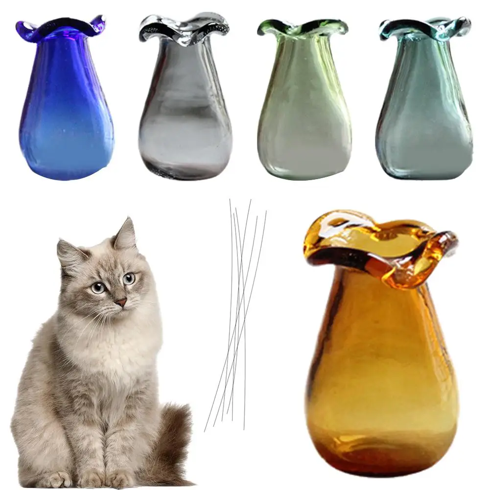 5/8PCS Cat Whisker Vase, Mini Vase for Succulent Statue Miniature Vase, Tiny Vase for Decor, Cat Whisker Holder K8Q5