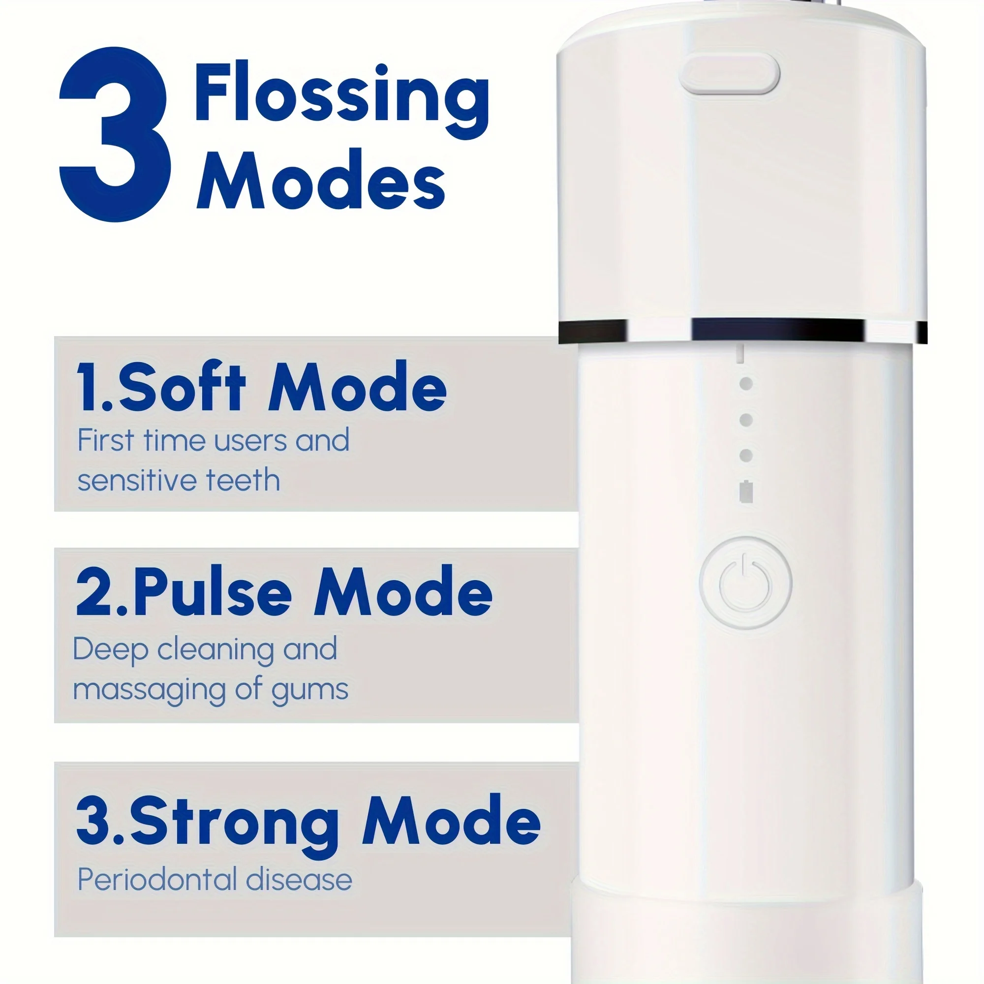 Retractable Portable Electric Teeth Irrigator IPX7 Waterproof Oral Irrigator Prevents Periodontal Disease Oral Hygiene Cleaning