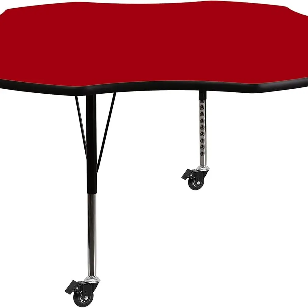 

Красный 60-кнутный мобильный стол для занятий термоламинатом цветов с регулируемыми короткими ножками