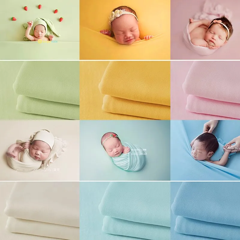 ❤️Newborn Photography Props Accessories 40/160*170cm Elastic Wrap Backdrop Studio Baby Photo Wraps Background Blanket Fotografia