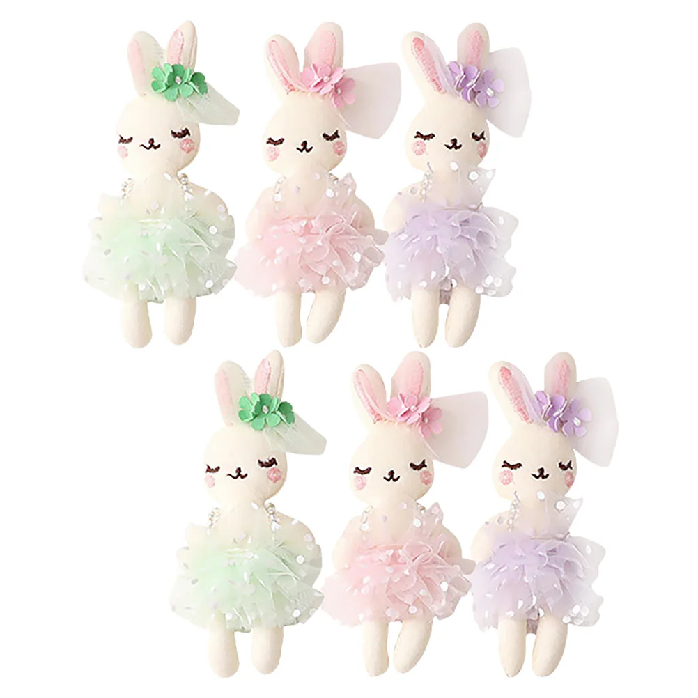 

Rabbit Hair Accessories for Girls Bunny Dolls Adornment Manual Cute Stuffed Animals