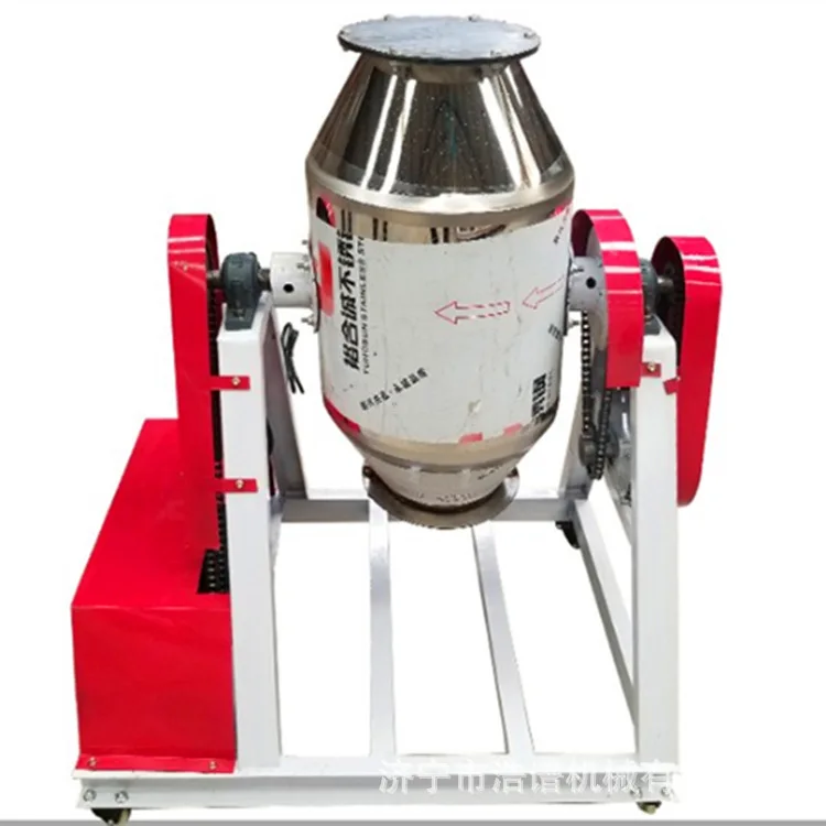 Good Quality Industrial Version 304 Stainless Steel Drum Mixing Powder Particle Double Cone Waist Drum Mixer