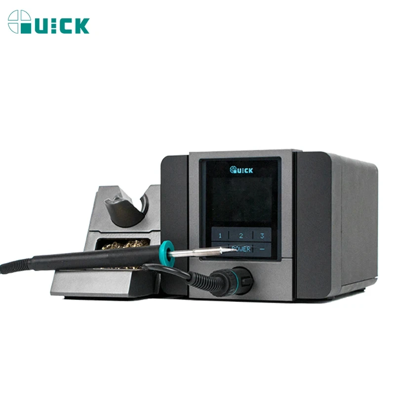 QUICK TS1200A Lead Free BGA Soldering Iron Station LED Display with One Soldering Tip for Phone Motherboard Repair 110 220V tool