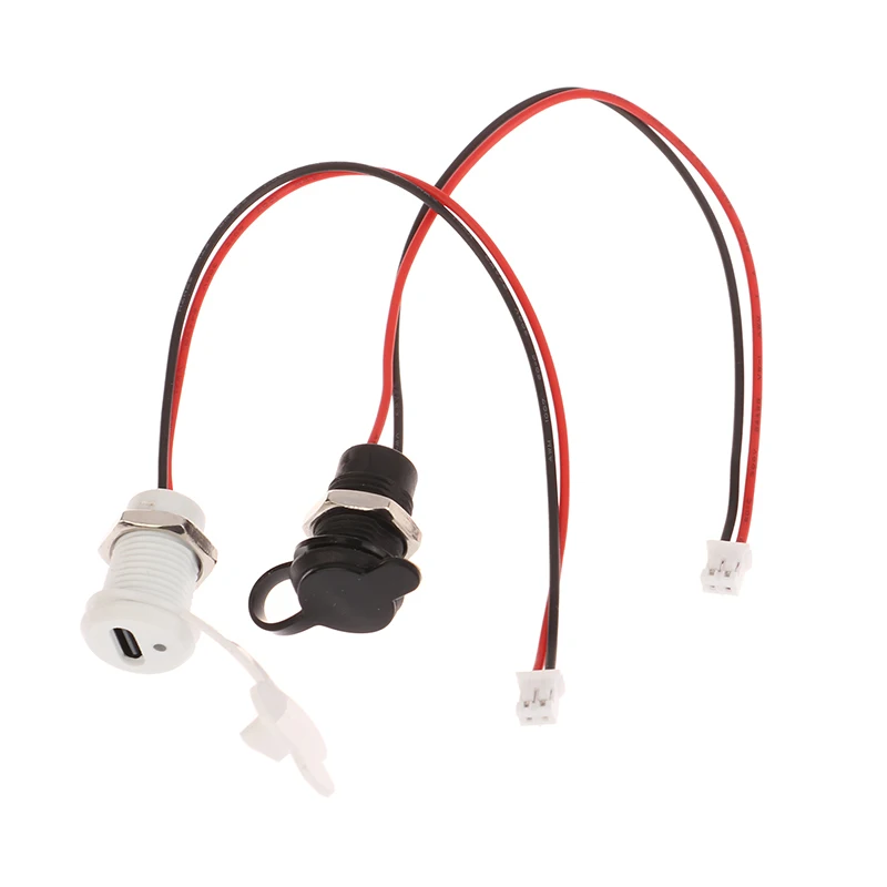 [SU]USB-C 2Pin High Current Charging Socket With PH2.0 Nut Snap Lock Plate USB TYPE-C Female Waterproof Female Connector Jack