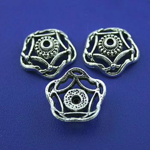 

20pcs 17mm Tibetan Silver Crafted Bead Cap Charm Findings H1410 Jewelry Making Supplies