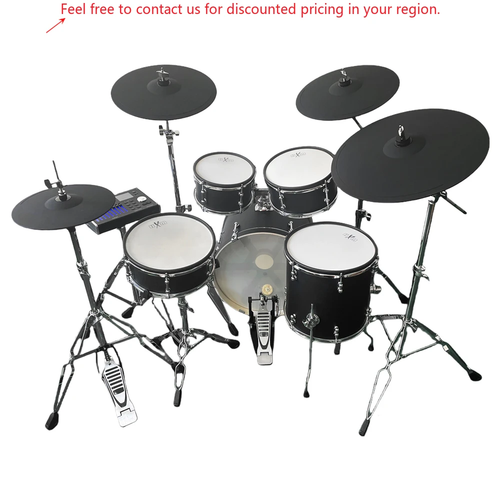 HXM XD-2000-KM Matt Black Color Acoustic Feeling Electronic Drum Set Factory Direct Sales Drum Electric Drum Set Professional