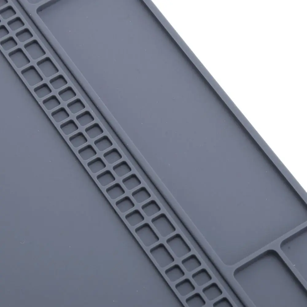 회색 정전기 방지 매트 350*250mm 미끄럼 방지 표면 미끄럼 방지 시계 수리 패드 실리콘 시계 제조공 유지 보수 전자 수리