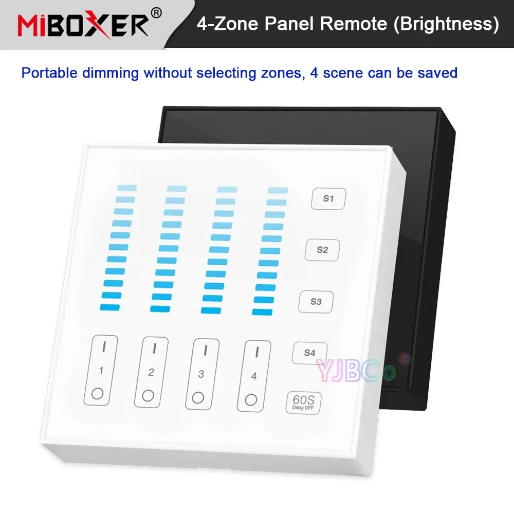 Miboxer-لوحة تعتيم أحادية اللون لضوء LED ، لمسة 4 مناطق ، سطوع عن بعد ، 3 فولت ، وحدة تحكم LED ، جهاز تعتيم ثلاثي ، مفتاح ذكي