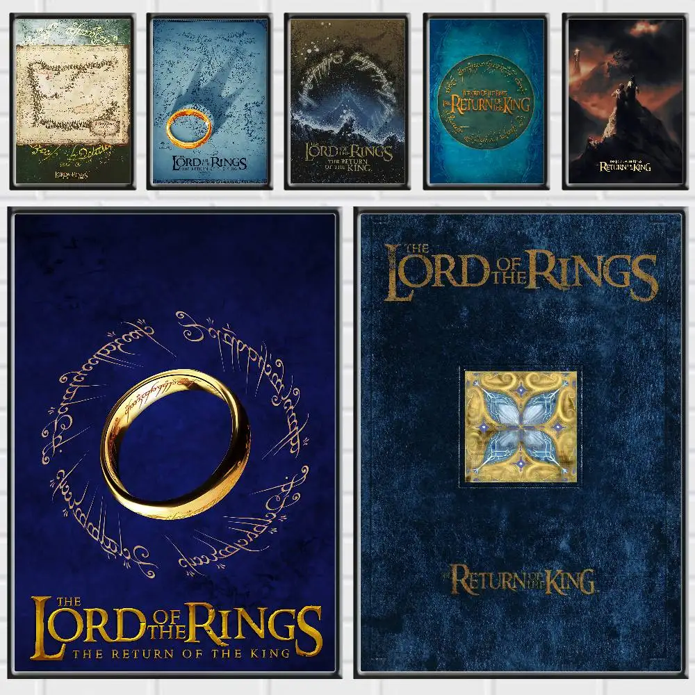 Fantasy Movie The Lord of the Rings Posters Premium Self-Adhesive No Residue Wall Sticker for Home Office Bar Decor