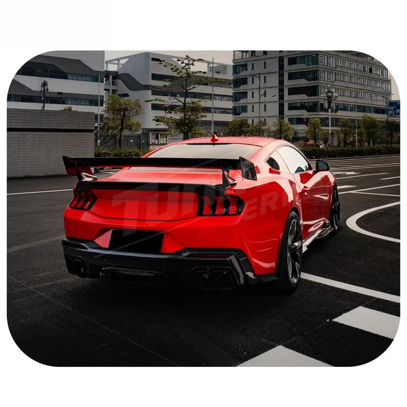 Carbon Fiber SC Style Wing Spoiler Ducktail Fit For Mustang S650 GT Eco Dark Horse 2024 6