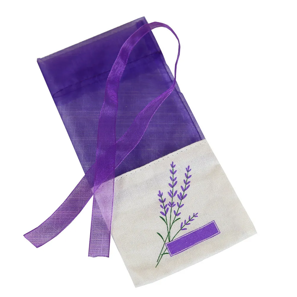 6Pcs Sachets Lavender Flowers 15cm X7.2cm Portable Bags for Fragrance Dried Herbs Jewelry Chain Storage Travel