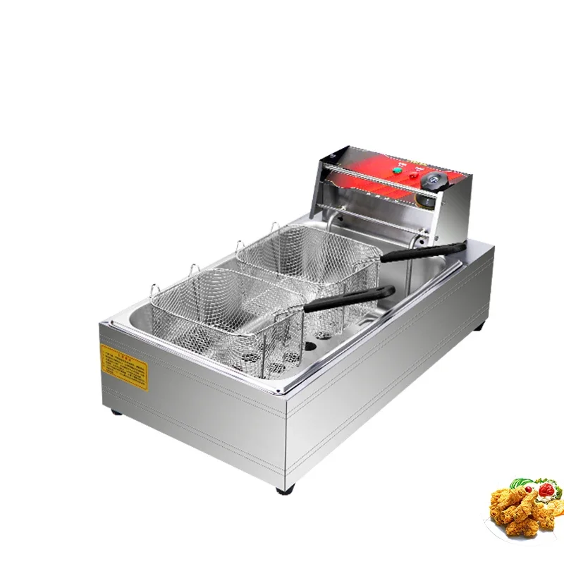 

Commercial Fryer Stall Single-cylinder 22l Two Basket Large-capacity Fried Machine Fast-heating Snack Maker Electric Fryer