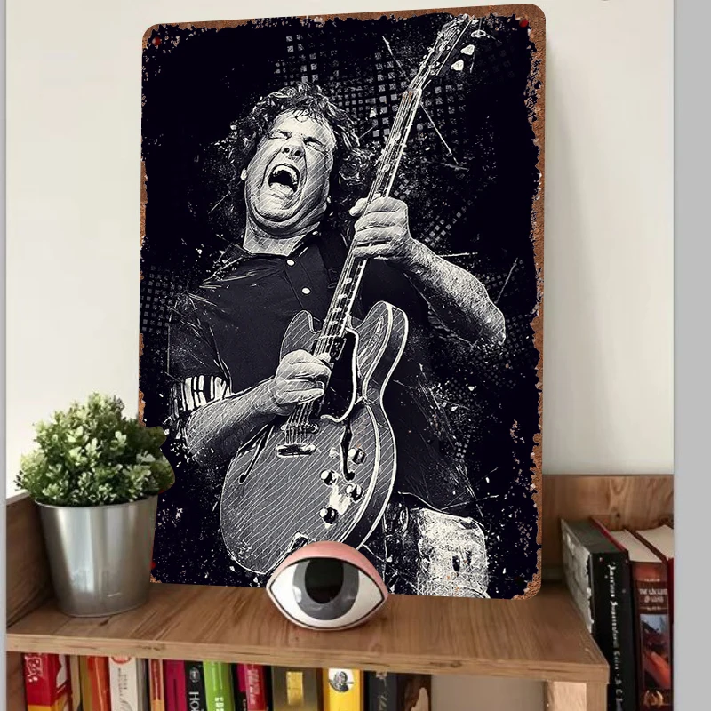 Rock Guitarist Screaming Performance Custom Metal Tin Sign Home Bar Decor Wall Art