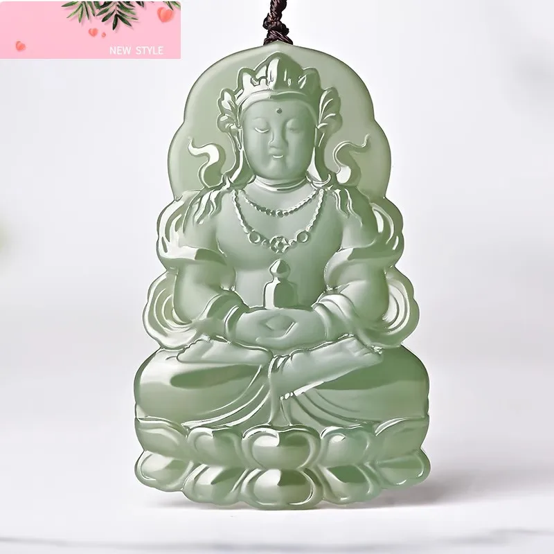 

Hetian Jade Qinghai материал Гуаньинь кулон мужской стиль ювелирные изделия PH0015