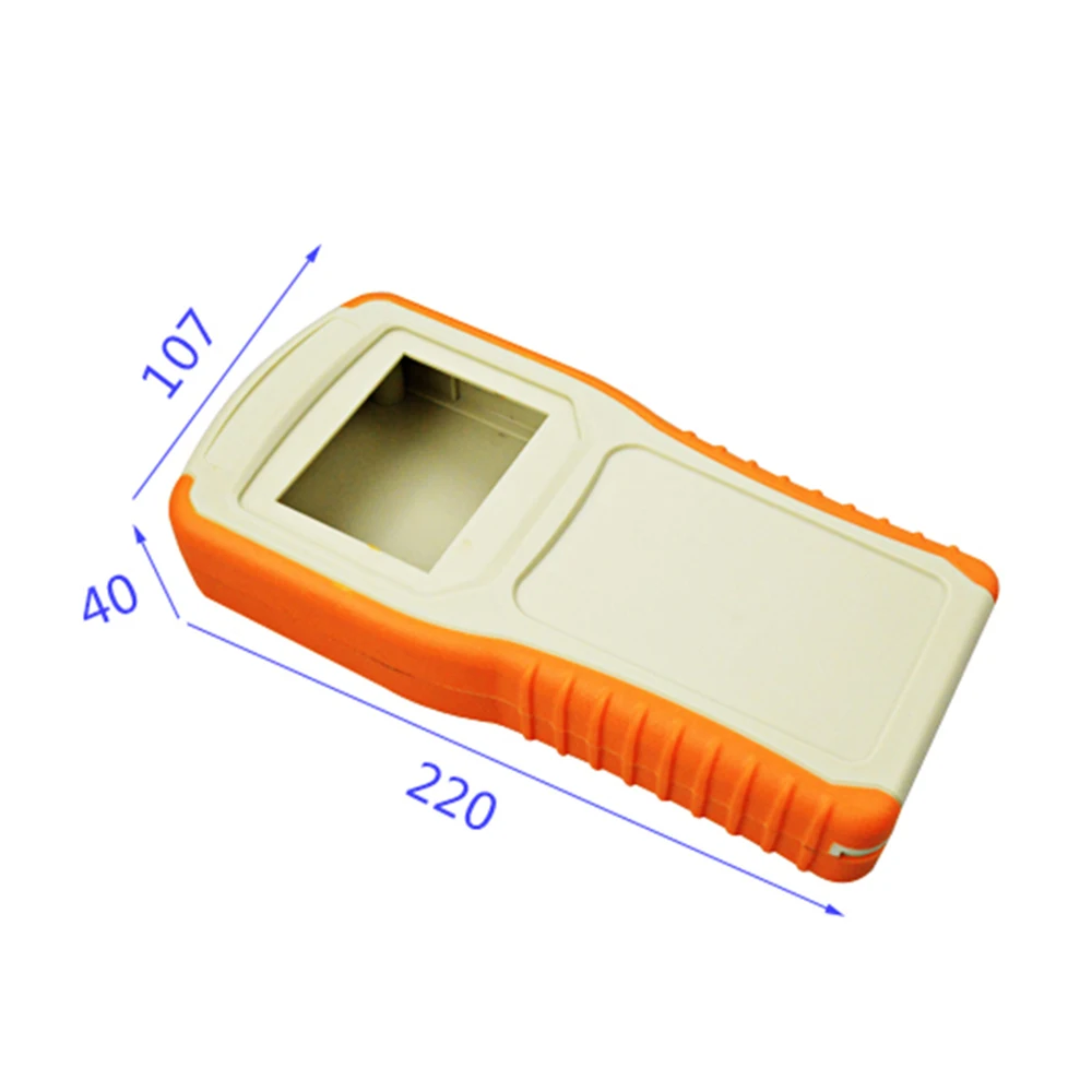 SZOMK 1Pieces 220*107*40mm orange plastic abs project enclosure housing with 5 x AA battery holder lcd display control box