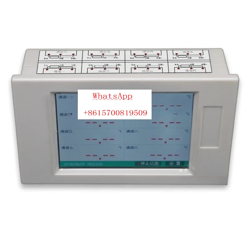 Multi channel temperature recorder, industrial paperless monitoring and inspection instrument, PT100 thermistor