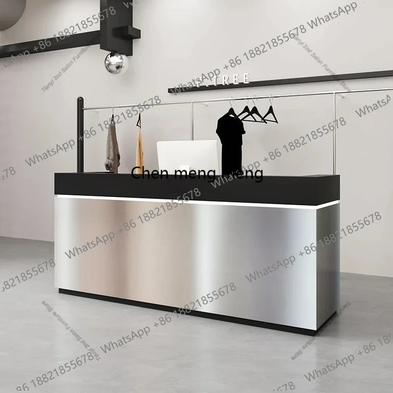 

Italian Minimalism Reception Desks Modern Luxury Beauty Salon Company Outfit Shop Beauty Salon Furniture