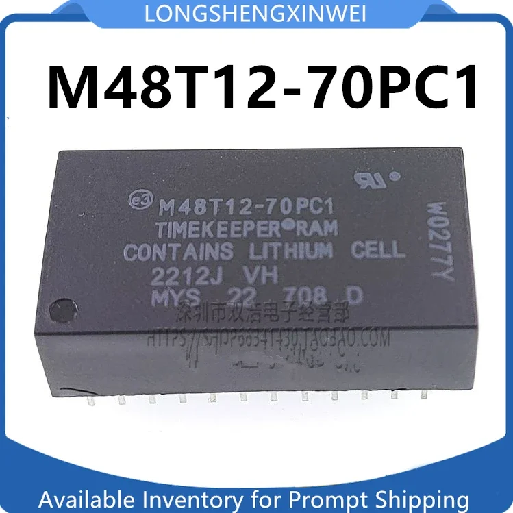 1PCS New M48T12-150PC1 M48T12-200PC1 M48T12-70PC1 M48T12-100PC1 M48T12-120PC1`DIP24 Original  Clock Power Module IC