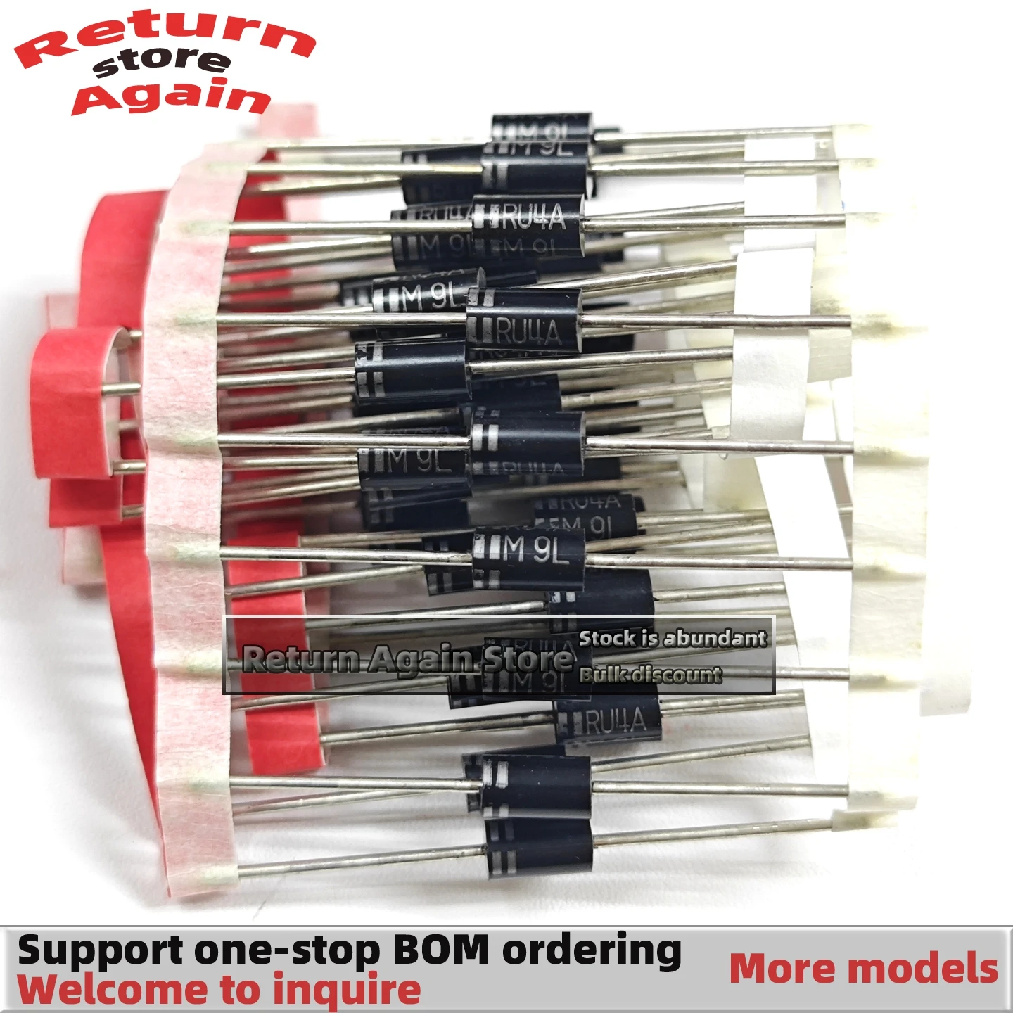 5PCS/PER PACK  Fast‑recovery rectifier diode RU4A RU4AM DO-201AD