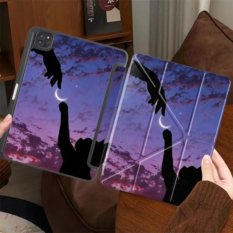 Cute Kitten Tablet Case For iPad Pro 2025 Air 4 5 M3 M2 M4 11inch Mini 6 7 Pro 11th 10th 9th 8th 7th 12.9inch Holder Cover