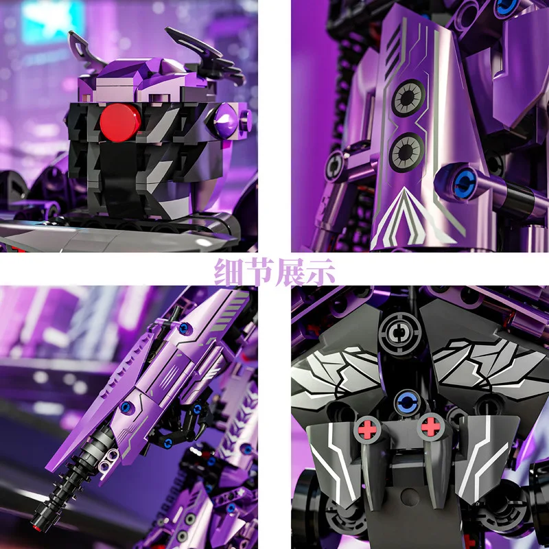 Neue T2097 1058 stücke MOC Science Fiction Filme Roboter Bausteine Montage Mecha Ziegel Modell Spielzeug für Kinder Geschenk Set